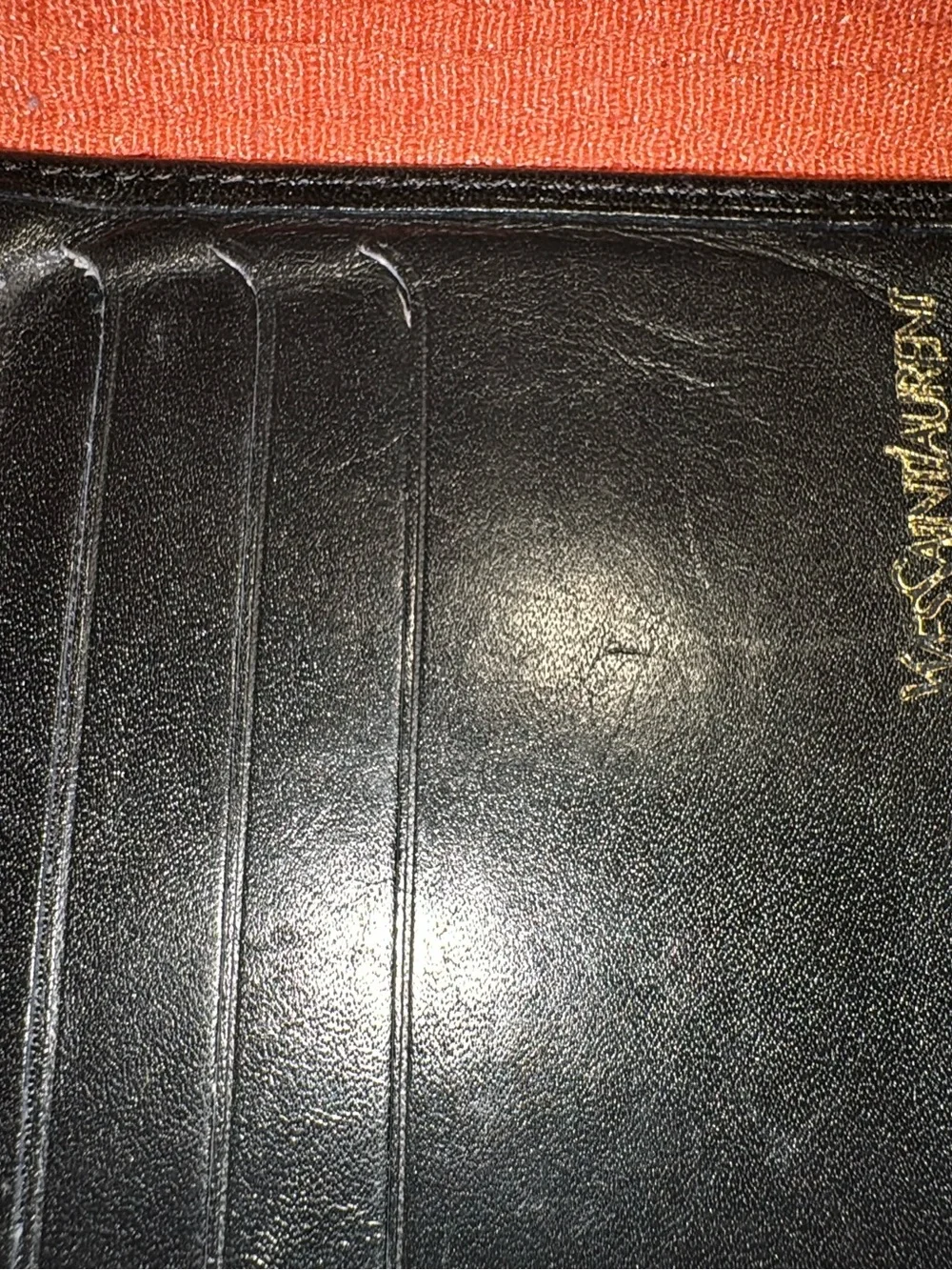 Yves Saint Laurent Black Leather Bi-Fold Wallet